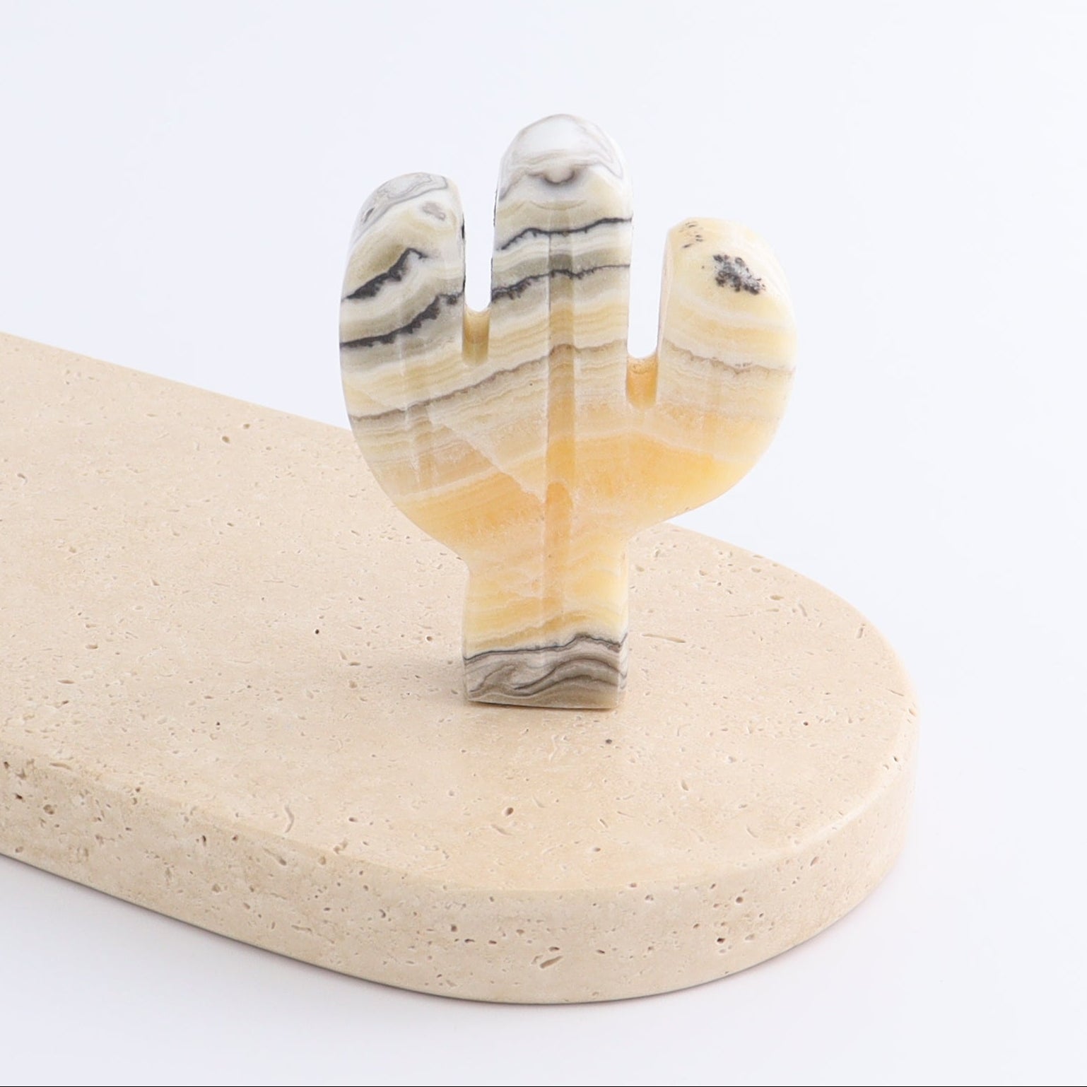 One Cactus Mexican Onyx/Calcite Yellow Zebra 9 cm - Expert Wholesale and Supplier of Wholesale Crystals & Bulk Gemstones, ["Cactus","Calcite","Catalog Onyx","Mexico","onyx"]