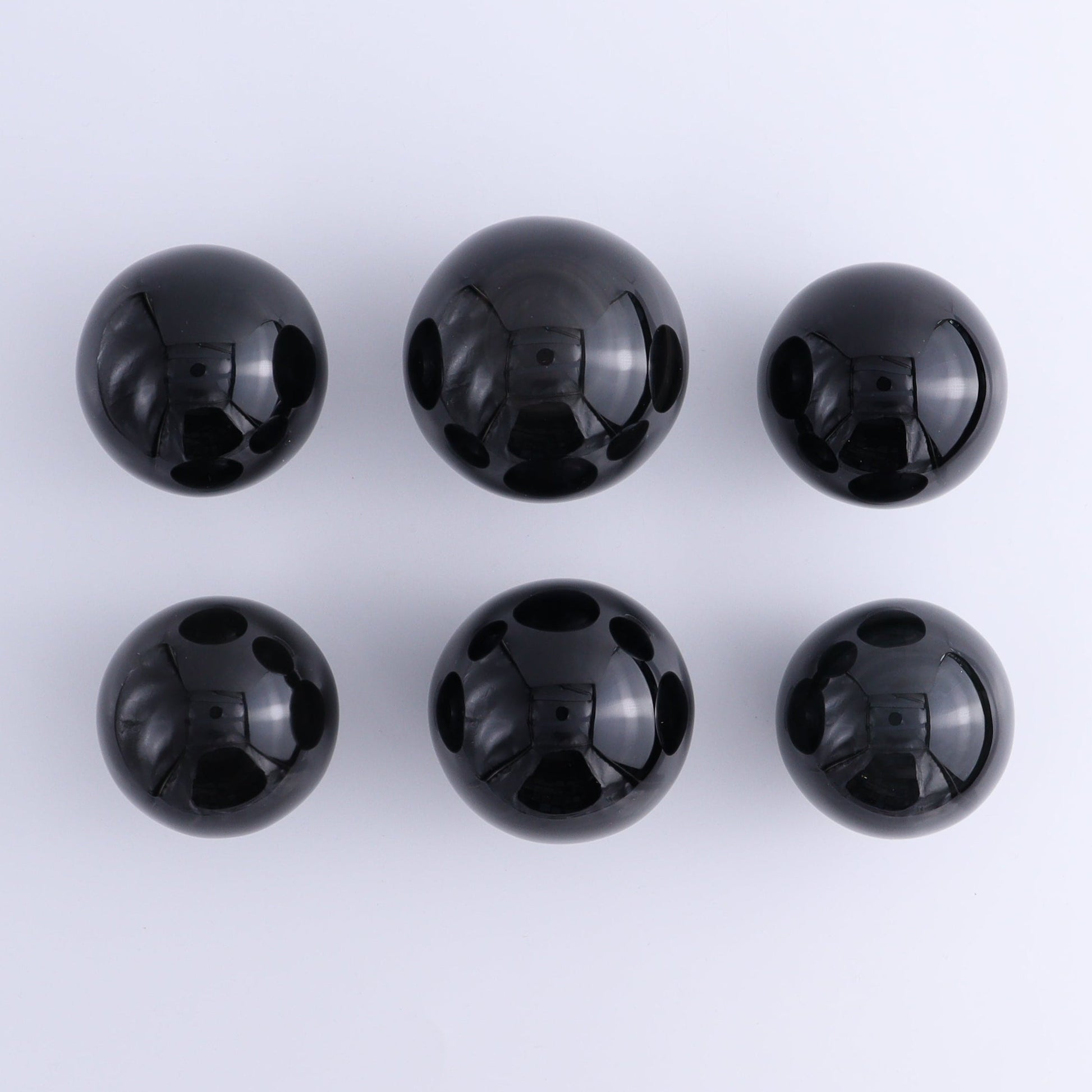 Obsidian Spheres Set of 6 - Expert Wholesale and Supplier of Wholesale Crystals & Bulk Gemstones, ["Mexico","Obsidian","Spheres"]