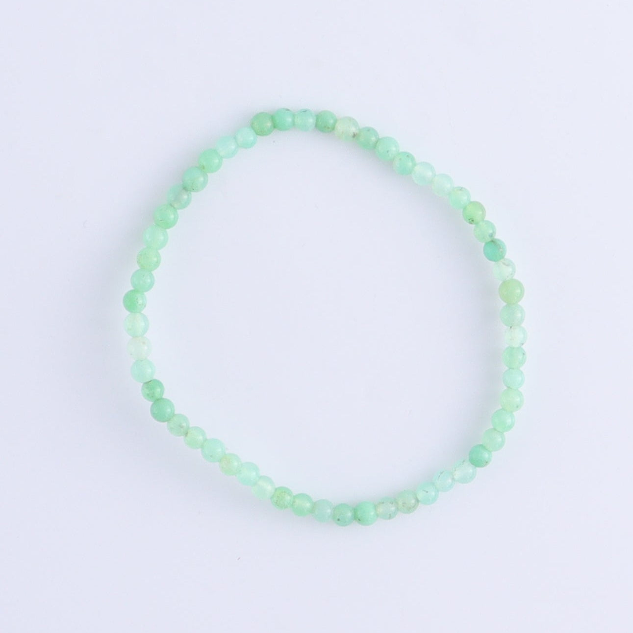One Chrysoprase 3 - 4 mm Bracelet - Expert Wholesale and Supplier of Wholesale Crystals & Bulk Gemstones, ["Bracelet","bracelets","Chrysoprase"]
