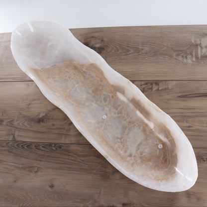 Mexican Onyx/Calcite Canoe Bowl - Expert Wholesale and Supplier of Wholesale Crystals & Bulk Gemstones, ["Bowls","Calcite","canoe","Mexico","onyx"]
