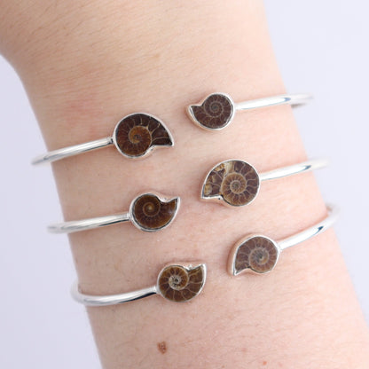 One Ammonite Sterling Silver Bracelet - Expert Wholesale and Supplier of Wholesale Crystals & Bulk Gemstones, ["Ammonite","Bracelet","bracelets"]