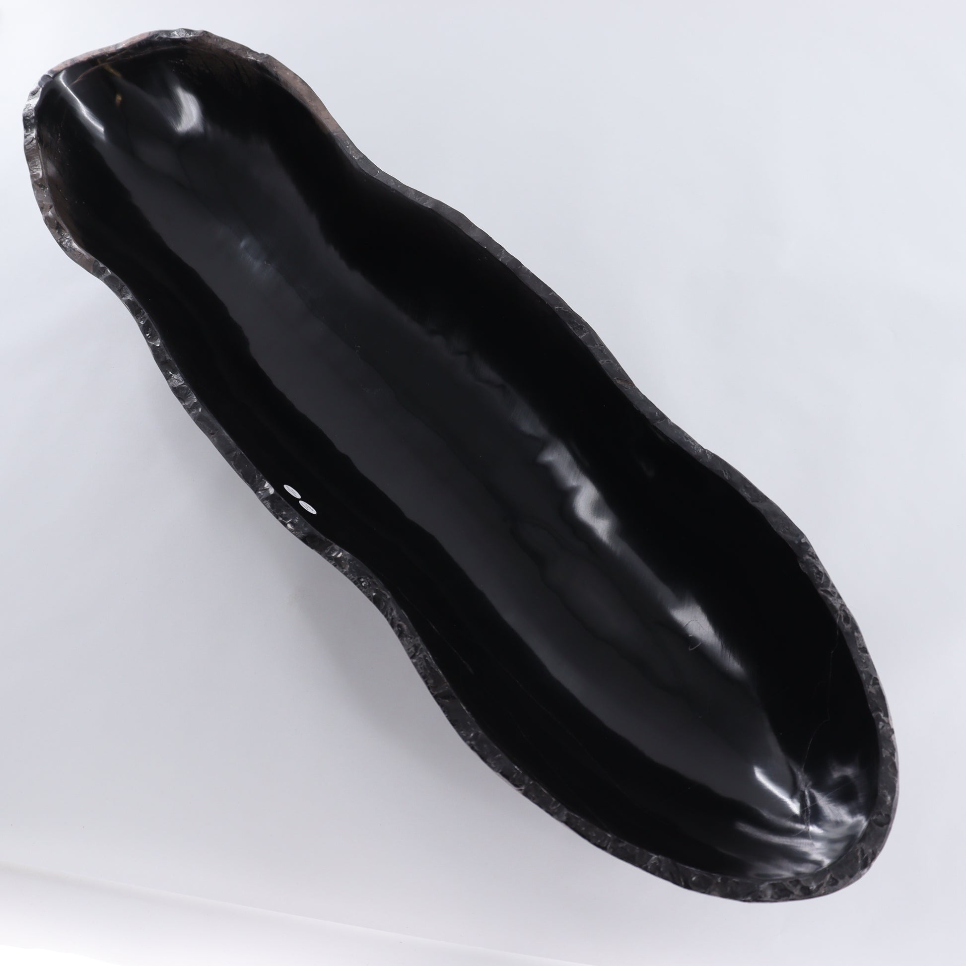 Black Marble Canoe Bowl - Expert Wholesale and Supplier of Wholesale Crystals & Bulk Gemstones, ["Black Marble","Bowls","canoe","Marble","Mexico"]