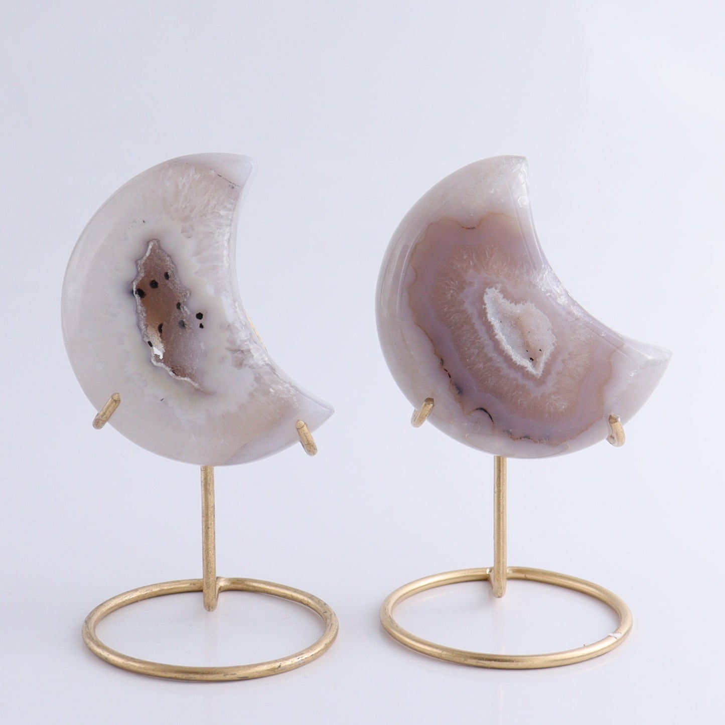 Agate Moons with Stand Set of 6 - Expert Wholesale and Supplier of Wholesale Crystals & Bulk Gemstones, ["Agate","Brazil","moons"]