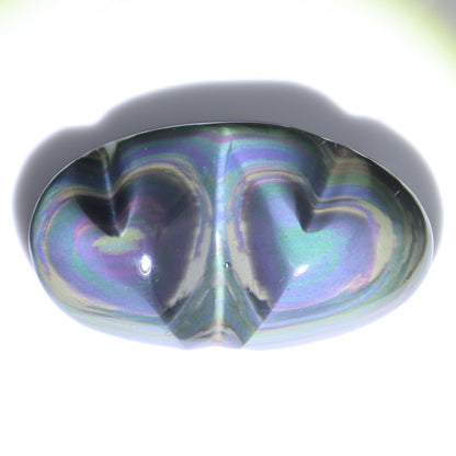 Rainbow Obsidian Heart Pairs Set of 8 - Expert Wholesale and Supplier of Wholesale Crystals & Bulk Gemstones, ["Hearts","Mexico","Rainbow Obsidian"]