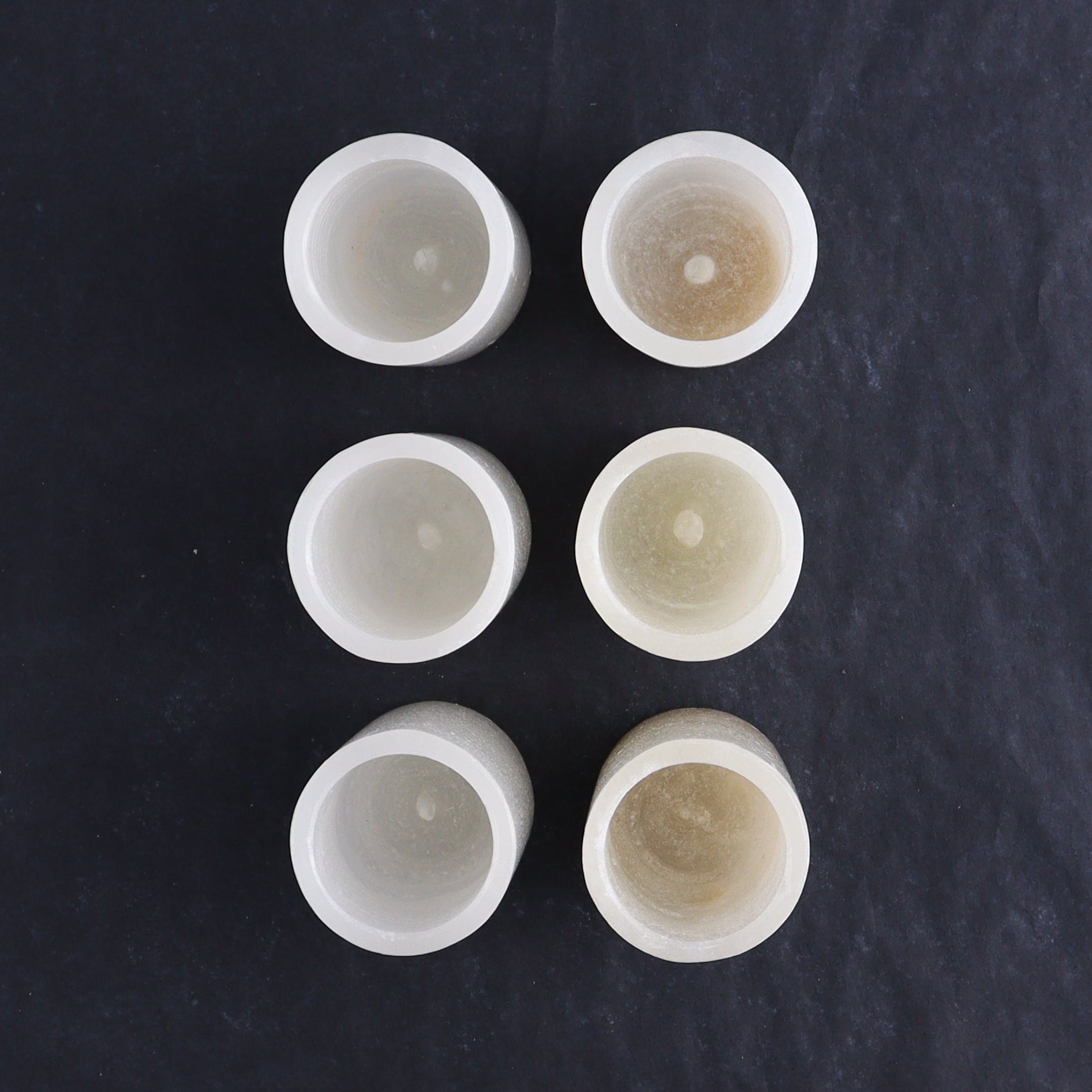 Shot Glass Set Mexican Onyx/Calcite White - Expert Wholesale and Supplier of Wholesale Crystals & Bulk Gemstones, ["Calcite","Catalog Onyx","Mexico","onyx","Shot Glasses"]