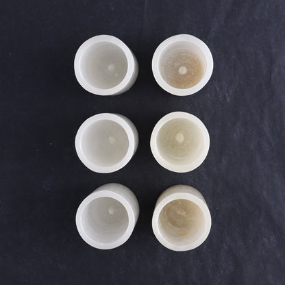 Shot Glass Set Mexican Onyx/Calcite White - Expert Wholesale and Supplier of Wholesale Crystals & Bulk Gemstones, ["Calcite","Catalog Onyx","Mexico","onyx","Shot Glasses"]