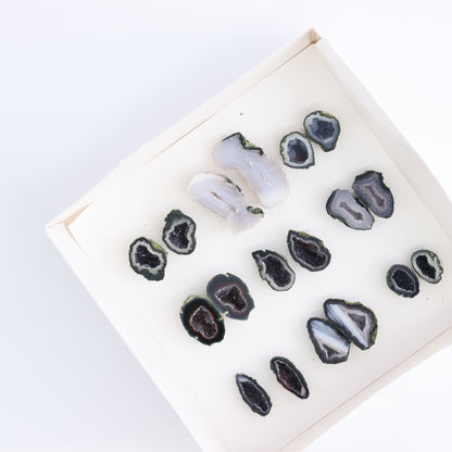 Tabasco Geodes 9 Pairs - Expert Wholesale and Supplier of Wholesale Crystals & Bulk Gemstones, ["Geodes","Tabasco Geode"]