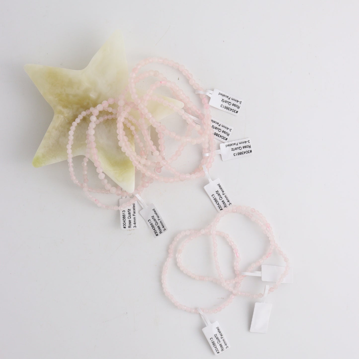 Rose Quartz Bracelet Faceted 3-4mm - Expert Wholesale and Supplier of Wholesale Crystals & Bulk Gemstones, ["bracelets","China","Jewelry","Rose Quartz"]