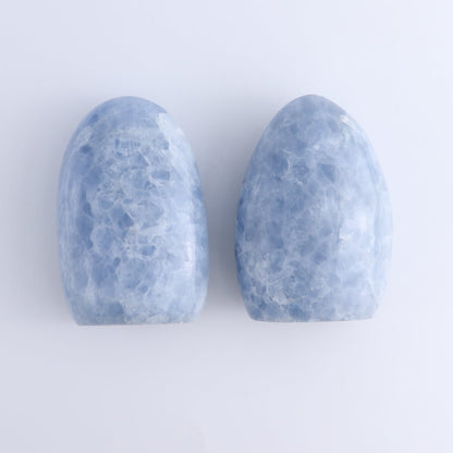Blue Calcite Freeforms Set of 9