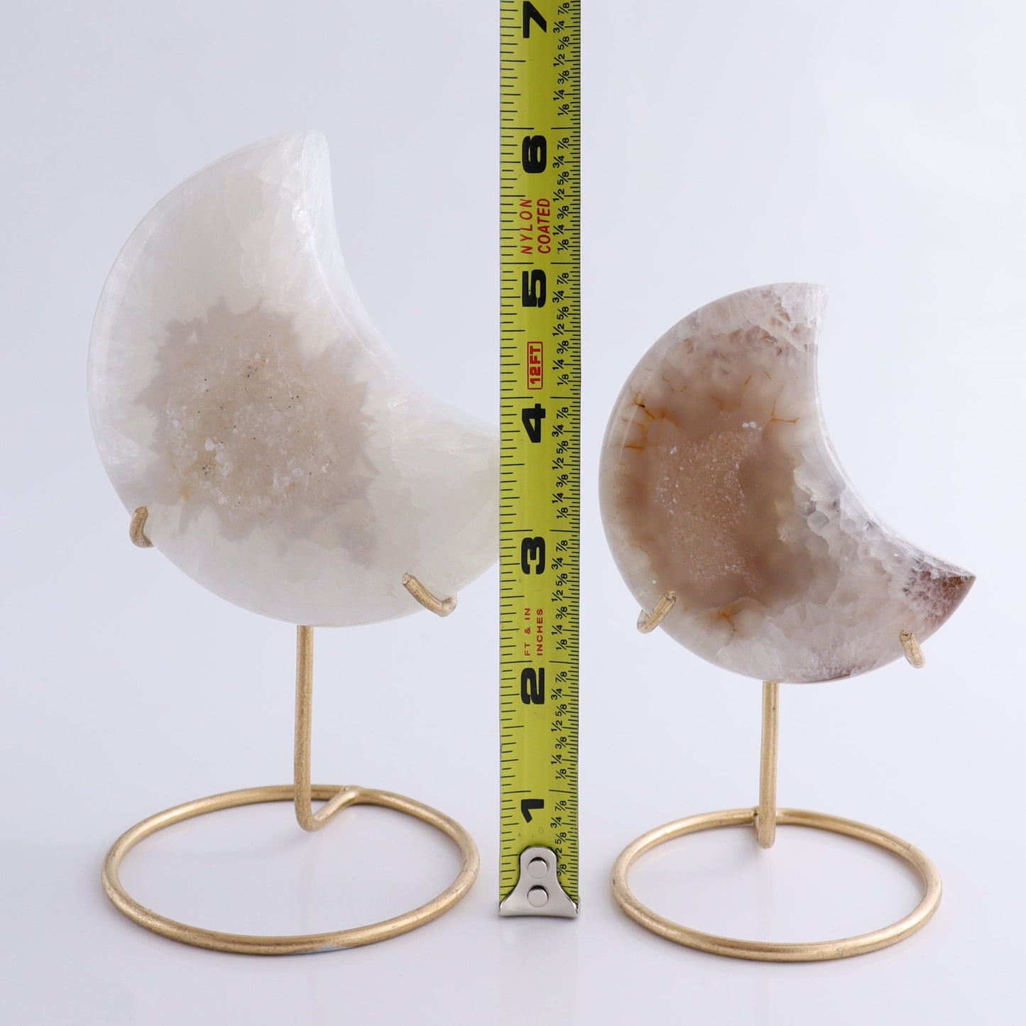 Agate Moons with Stand Set of 6 - Expert Wholesale and Supplier of Wholesale Crystals & Bulk Gemstones, ["Agate","Brazil","moons"]
