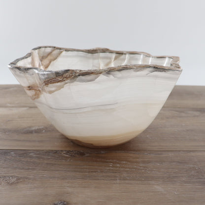 Mexican Onyx/Calcite Bowl 12"