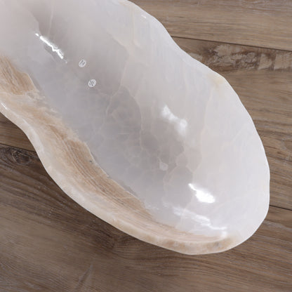 Mexican Onyx/Calcite Canoe Bowl - Expert Wholesale and Supplier of Wholesale Crystals & Bulk Gemstones, ["Bowls","Calcite","canoe","Mexico","onyx"]