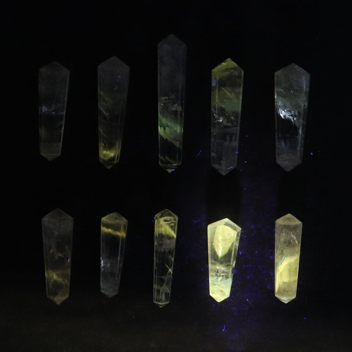 Powellite Amethyst UV Reactive Double Point Set of 10