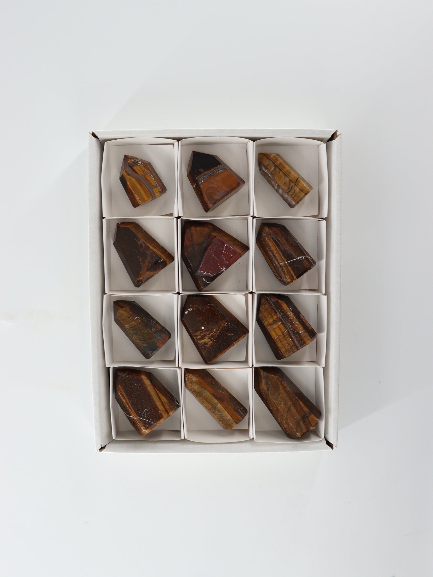 Tiger Eye Towers Set of 12