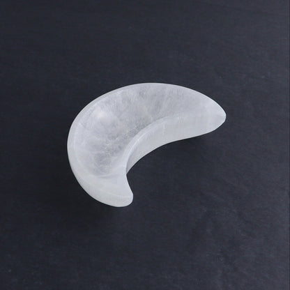 One Selenite (Satin Spar) Moon Bowl 12 cm - Expert Wholesale and Supplier of Wholesale Crystals & Bulk Gemstones, ["Bowls","moons","Morocco","Selenite"]