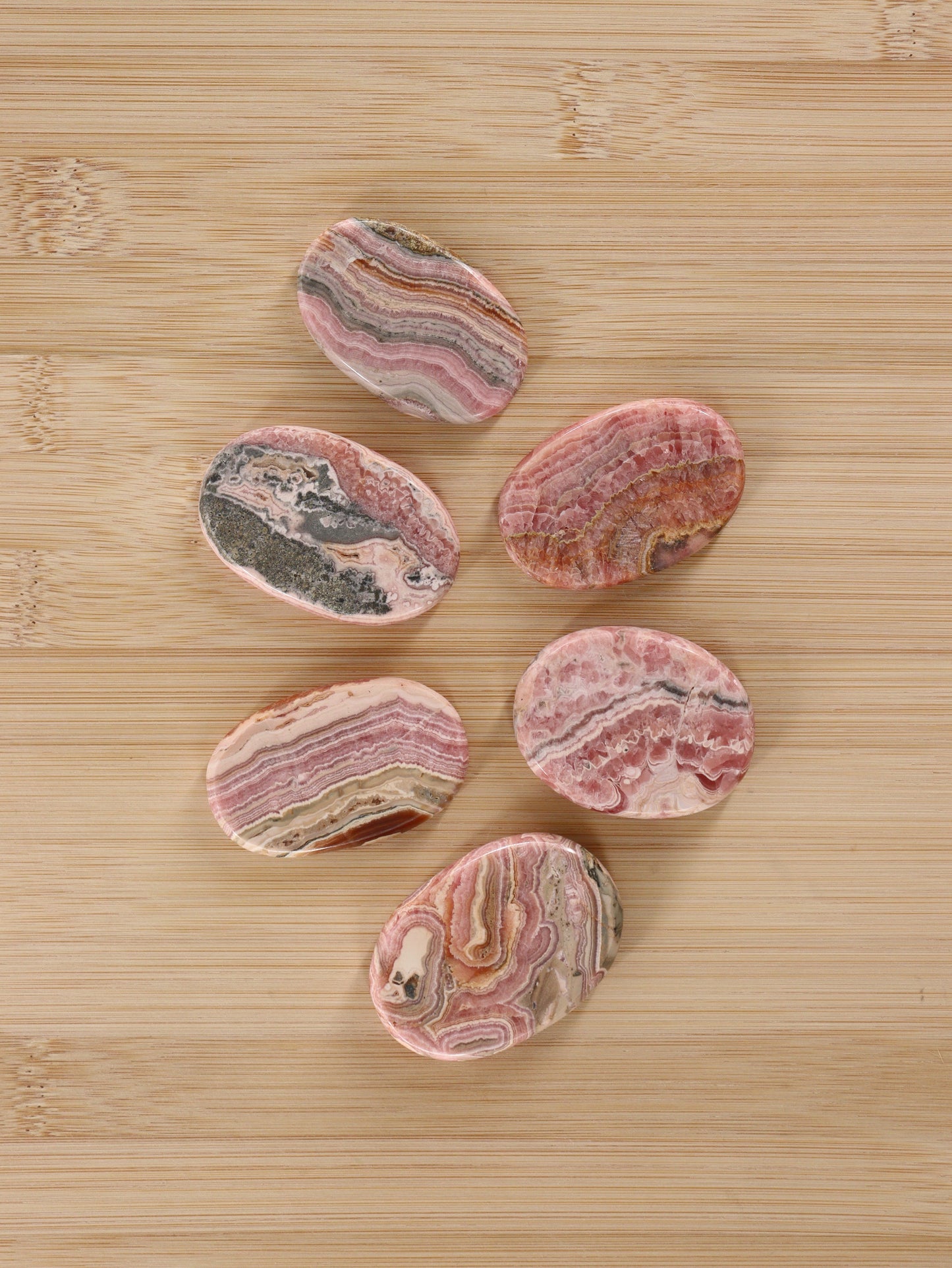 Rhodochrosite Worry Stones Set of 6 - Expert Wholesale and Supplier of Wholesale Crystals & Bulk Gemstones, []