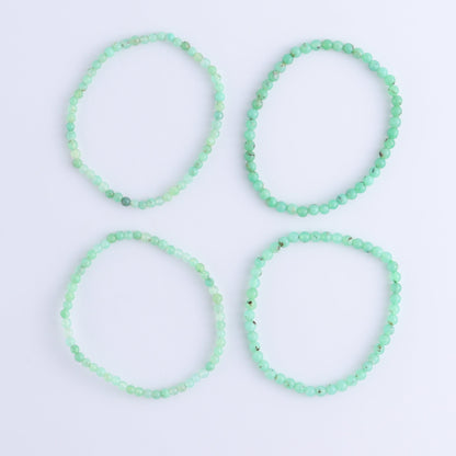 One Chrysoprase 3 - 4 mm Bracelet - Expert Wholesale and Supplier of Wholesale Crystals & Bulk Gemstones, ["Bracelet","bracelets","Chrysoprase"]