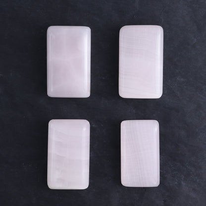 Pink Mangano Calcite Rectangles Set of 12