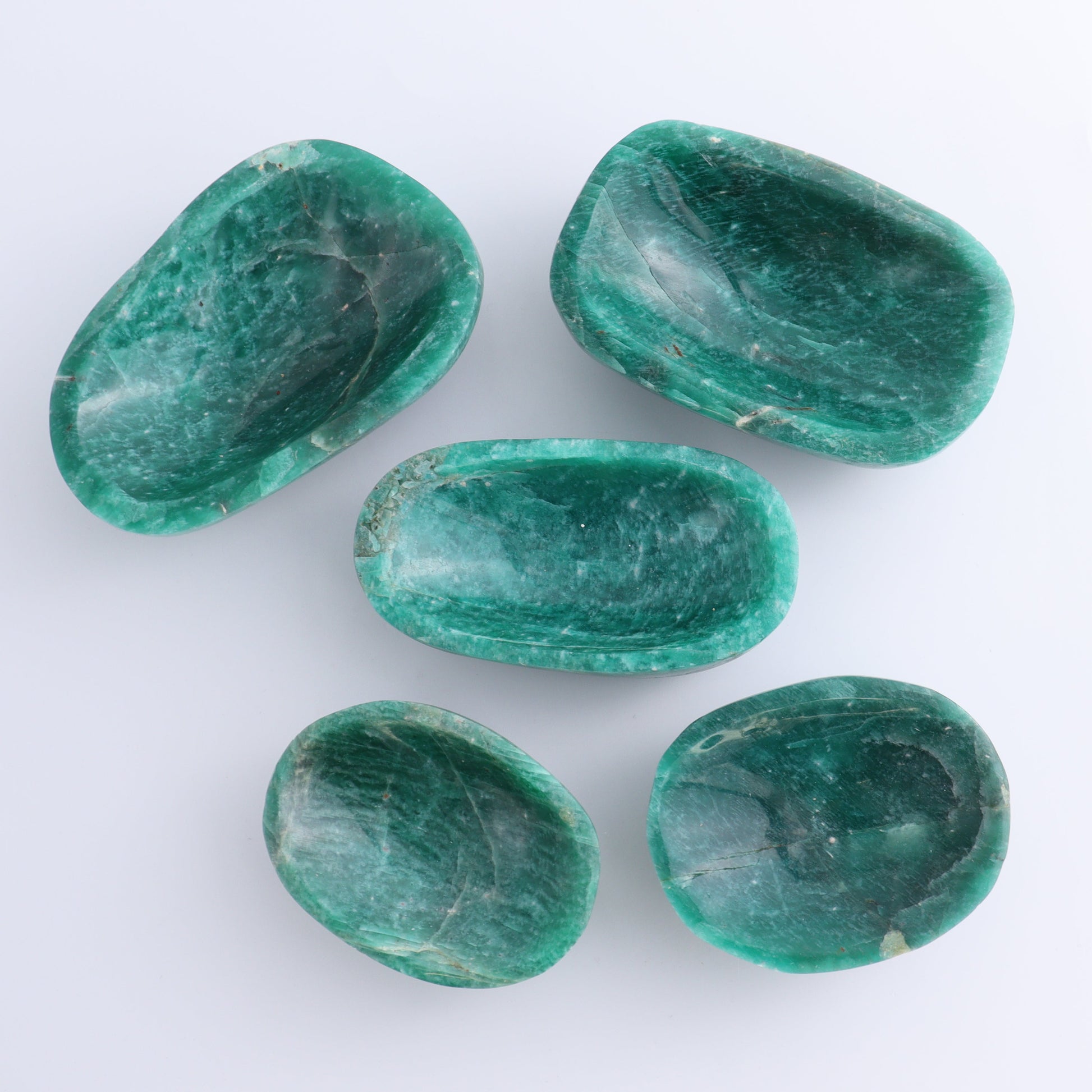 Amazonite Bowls Set of 8 - Expert Wholesale and Supplier of Wholesale Crystals & Bulk Gemstones, ["Amazonite","Bowls","Madagascar"]