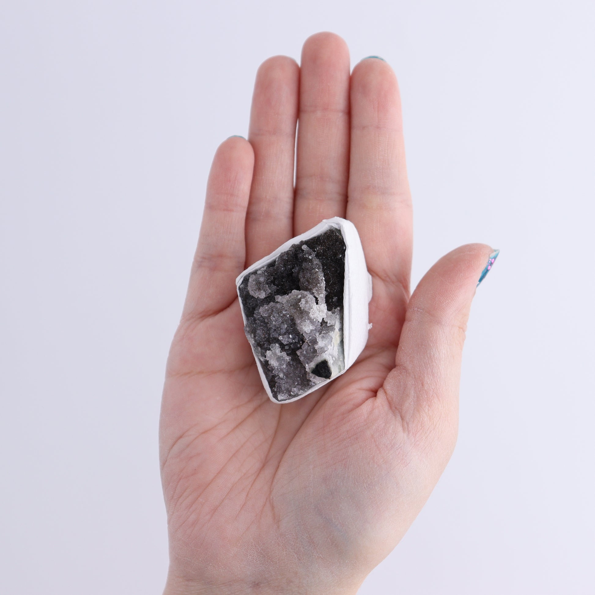 Uruguay Amethyst Clusters with Formations Flat of 13 - Expert Wholesale and Supplier of Wholesale Crystals & Bulk Gemstones, ["Amethyst","Calcite","Clusters","Formations","Uruguay"]