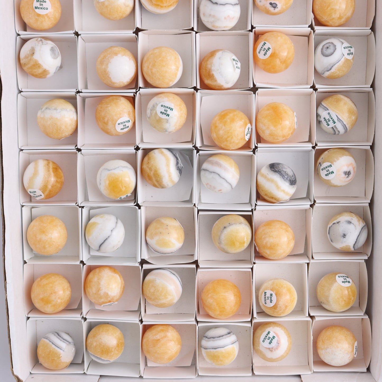 Onyx Spheres Set of 54 - Expert Wholesale and Supplier of Wholesale Crystals & Bulk Gemstones, ["Mexico","onyx","Spheres"]