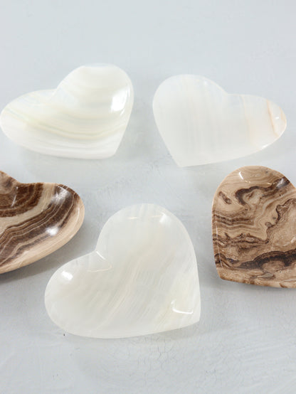 Mixed Onyx Heart Bowls Set of 5 - Expert Supplier of Wholesale Crystals & Bulk Gemstones