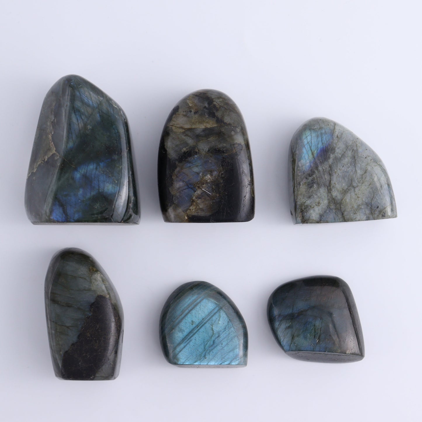 Labradorite Freeform Set of 6 - Expert Wholesale and Supplier of Wholesale Crystals & Bulk Gemstones, ["Freeforms","Labradorite","Madagascar"]