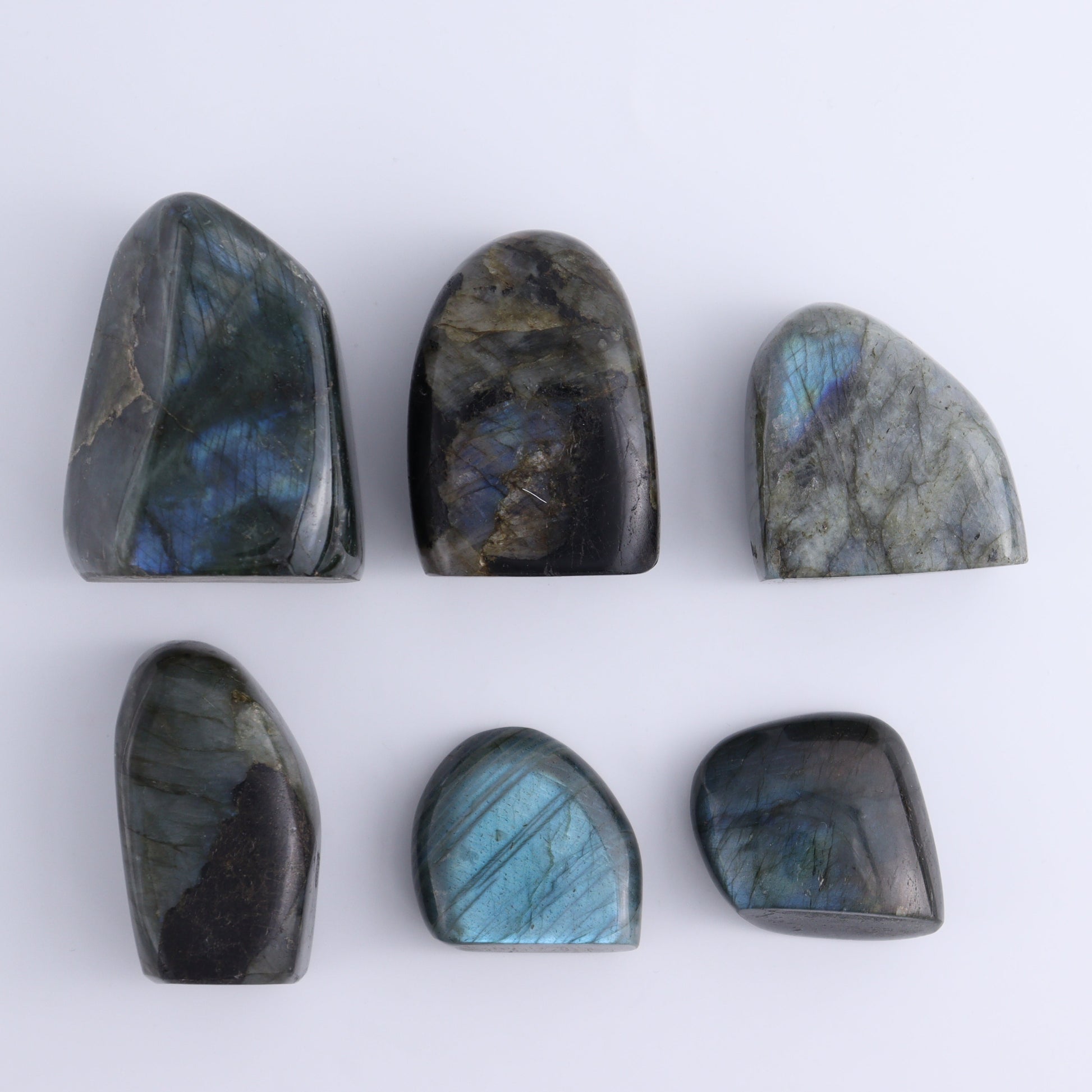 Labradorite Freeform Set of 6 - Expert Wholesale and Supplier of Wholesale Crystals & Bulk Gemstones, ["Freeforms","Labradorite","Madagascar"]