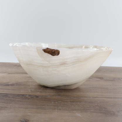 Mexican Onyx/Calcite Bowl 12"