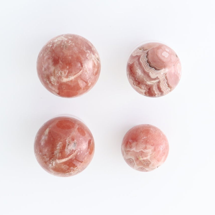 Rhodochrosite Spheres Set of 10