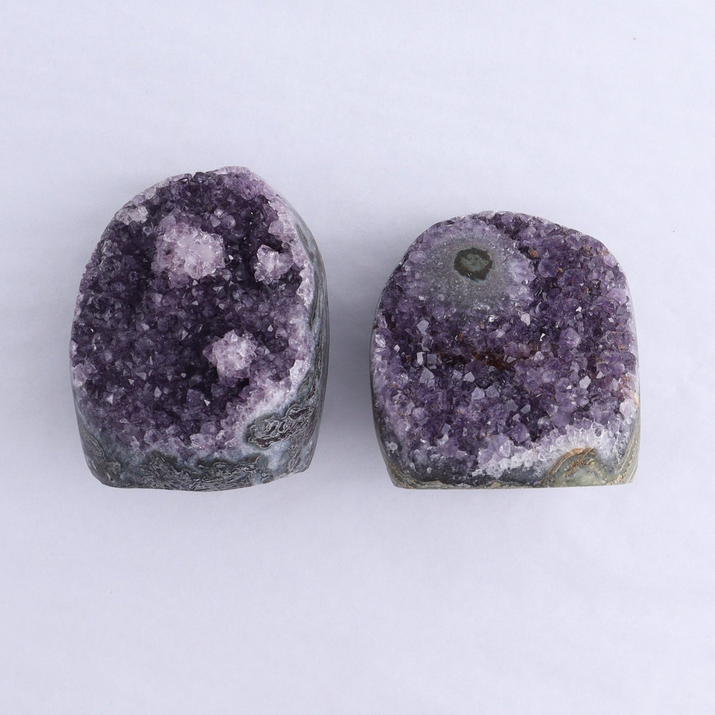 Uruguay Amethyst Cut Base Set of 7 - Expert Wholesale and Supplier of Wholesale Crystals & Bulk Gemstones, ["Amethyst","Cut Base","Uruguay"]