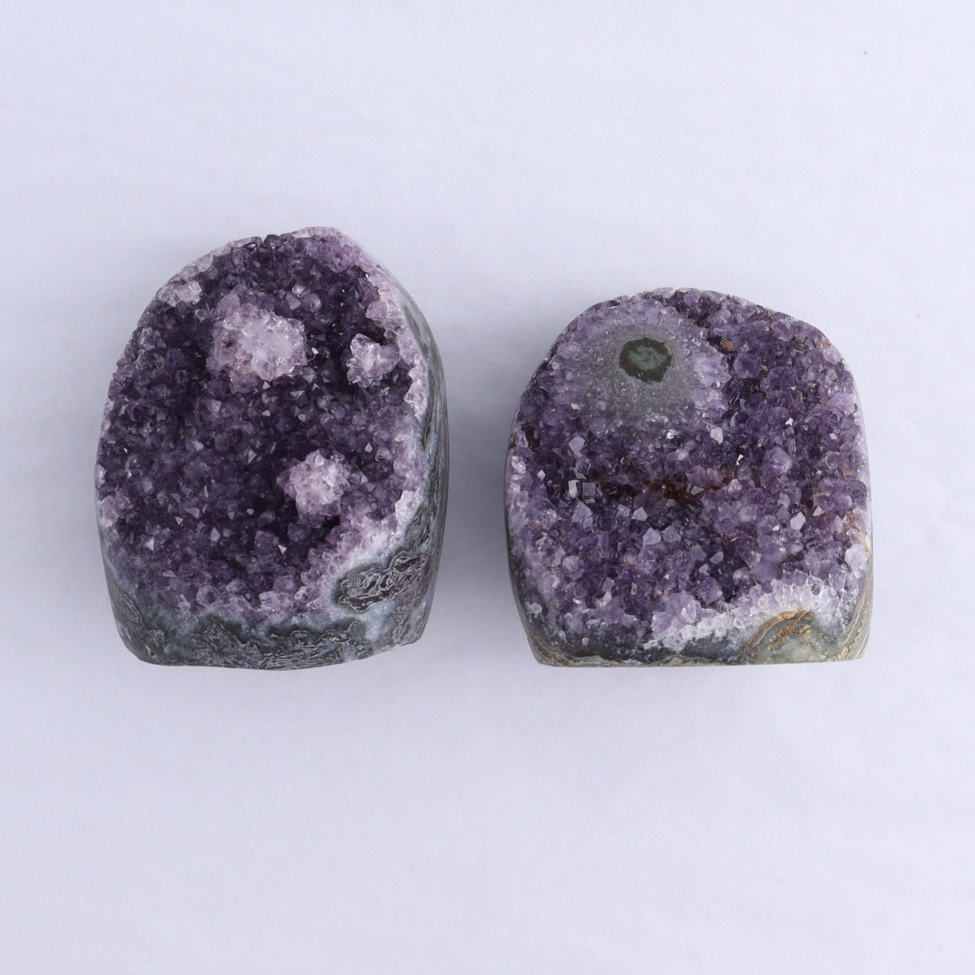 Uruguay Amethyst Cut Base Set of 7 - Expert Wholesale and Supplier of Wholesale Crystals & Bulk Gemstones, ["Amethyst","Cut Base","Uruguay"]