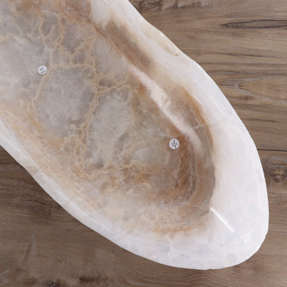 Mexican Onyx/Calcite Canoe Bowl - Expert Wholesale and Supplier of Wholesale Crystals & Bulk Gemstones, ["Bowls","Calcite","canoe","Mexico","onyx"]