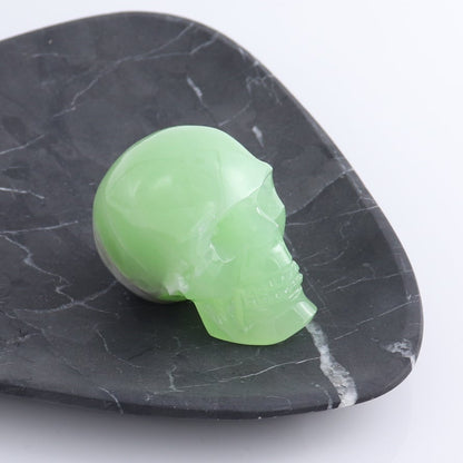 One Small Mexican Green Onyx/Calcite Skull