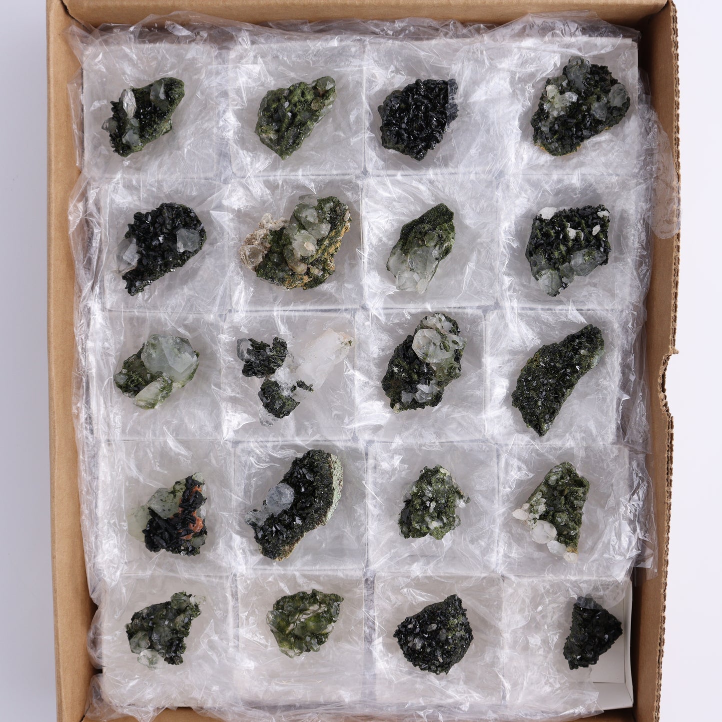 Epidote Set of 20 - Expert Wholesale and Supplier of Wholesale Crystals & Bulk Gemstones, ["epidote","flat","Flats"]