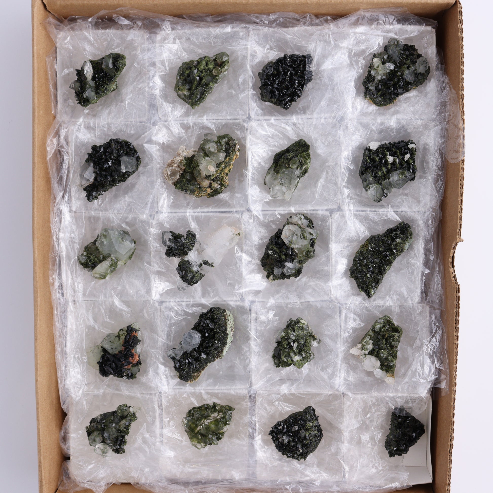 Epidote Set of 20 - Expert Wholesale and Supplier of Wholesale Crystals & Bulk Gemstones, ["epidote","flat","Flats"]
