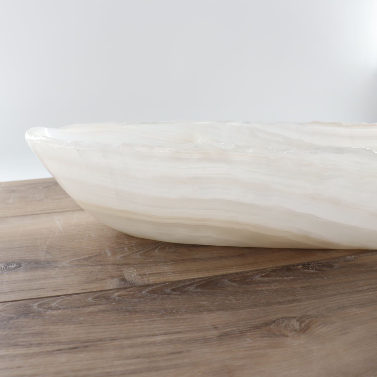 Mexican Onyx/Calcite Canoe Bowl 39"