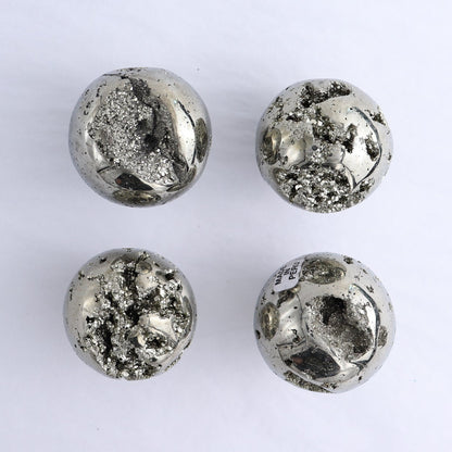 Pyrite Spheres Set of 4