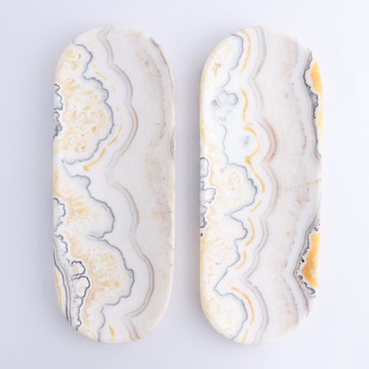 One Oval Dish Mexican Onyx/Calcite White Zebra - Expert Wholesale and Supplier of Wholesale Crystals & Bulk Gemstones, ["Calcite","Catalog Onyx","Decorative Dish","Mexico","onyx"]