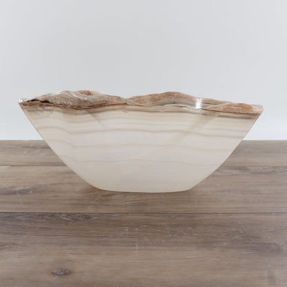 Mexican Onyx/Calcite Bowl 11"