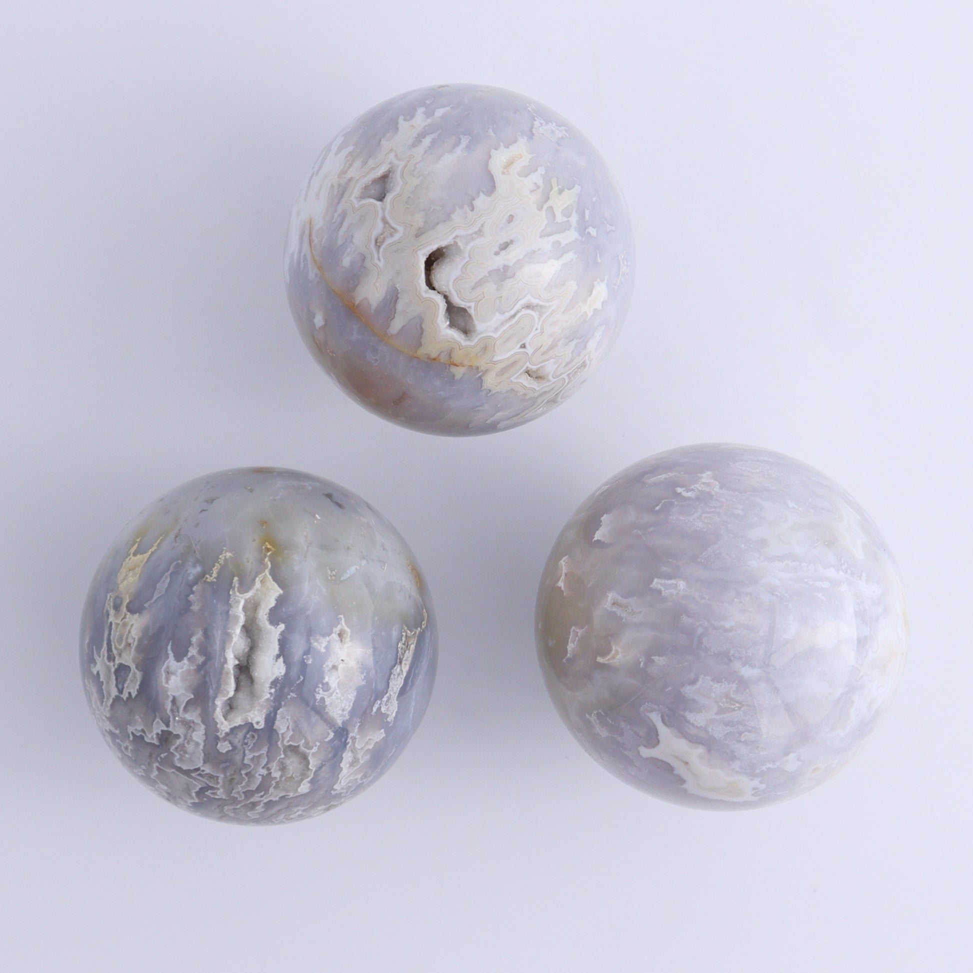 Agate Spheres Set of 9 - Expert Wholesale and Supplier of Wholesale Crystals & Bulk Gemstones, ["Agate","Madagascar","Spheres"]