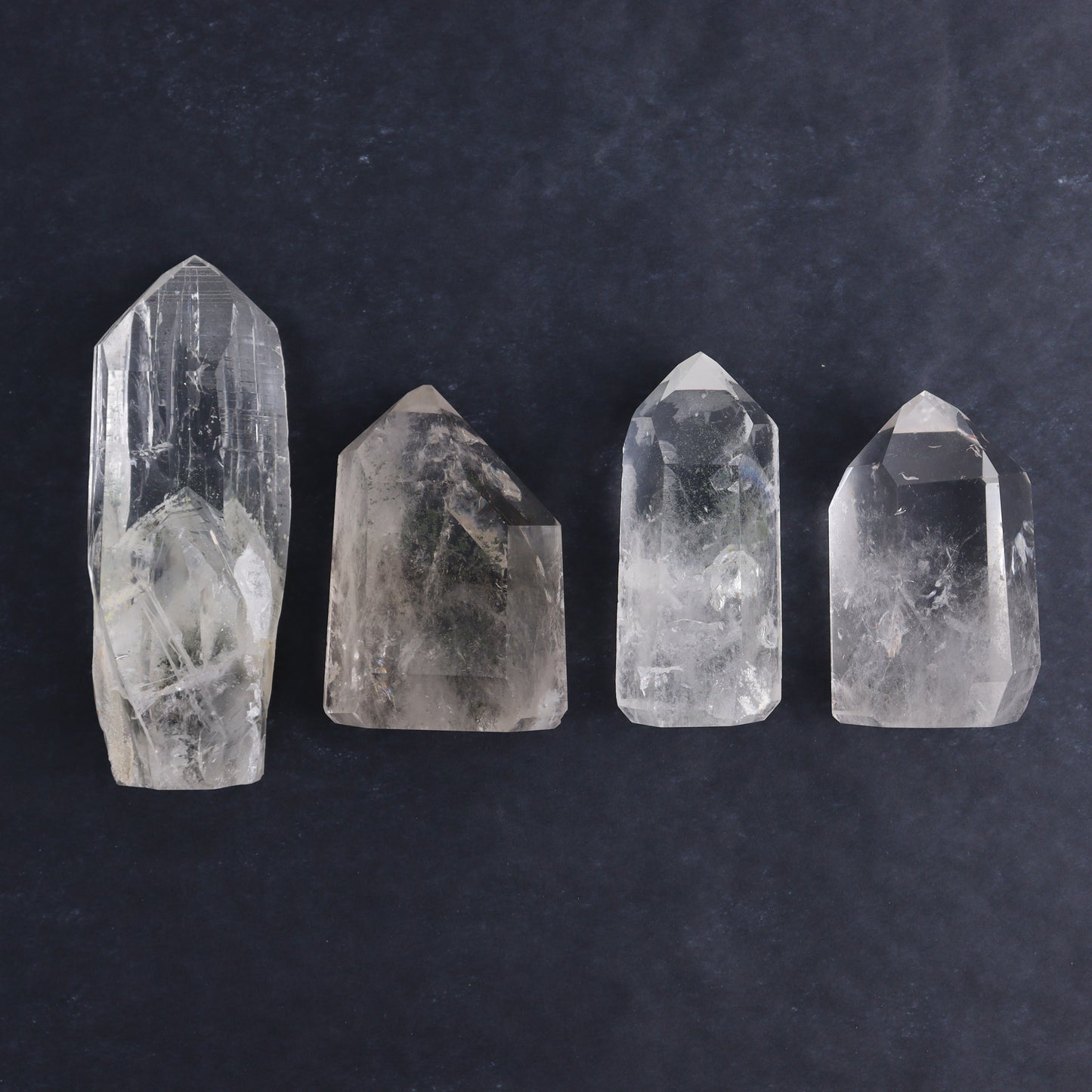 Garden Quartz Towers Set of 4 - Expert Wholesale and Supplier of Wholesale Crystals & Bulk Gemstones, ["Garden Quartz","Quartz","Towers"]