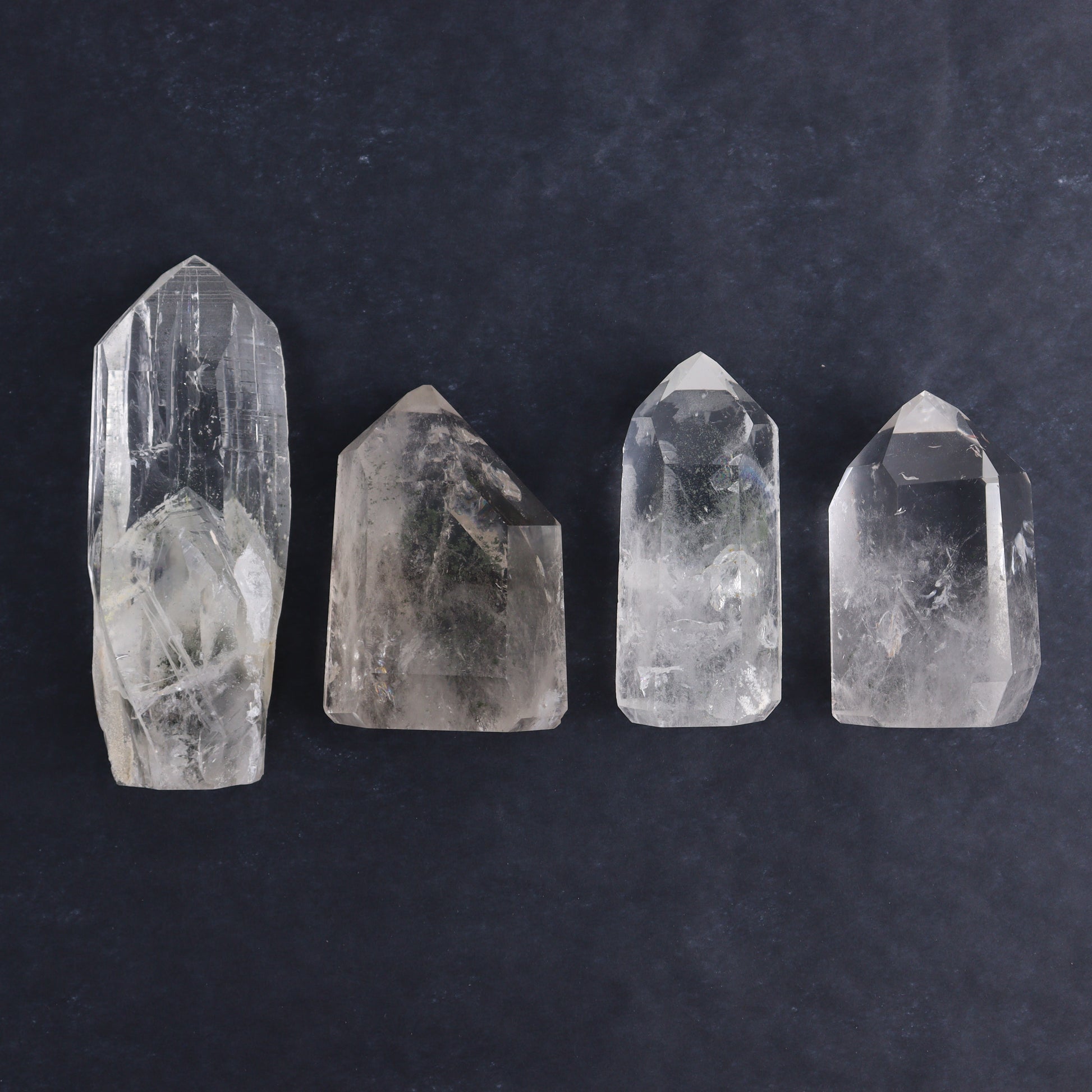 Garden Quartz Towers Set of 4 - Expert Wholesale and Supplier of Wholesale Crystals & Bulk Gemstones, ["Garden Quartz","Quartz","Towers"]
