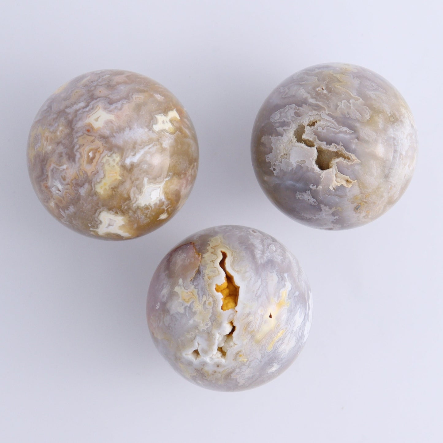 Agate Spheres Set of 9 - Expert Wholesale and Supplier of Wholesale Crystals & Bulk Gemstones, ["Agate","Madagascar","Spheres"]