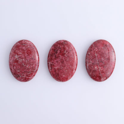 Thulite Palm Stones Set of 3 - Expert Wholesale and Supplier of Wholesale Crystals & Bulk Gemstones, ["Palm Stones","thulite"]