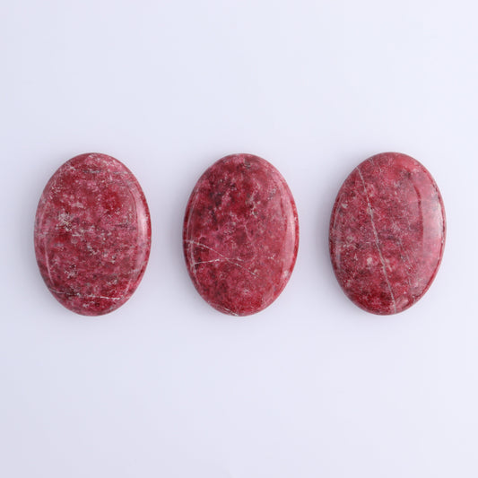 Thulite Palm Stones Set of 3