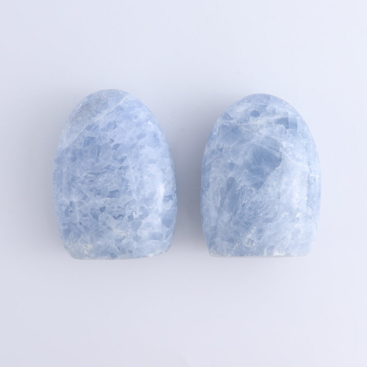 Blue Calcite Freeforms Set of 9