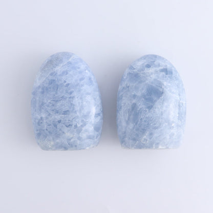 Blue Calcite Freeforms Set of 9