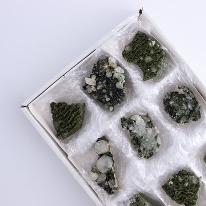Epidote Set of 9 - Expert Wholesale and Supplier of Wholesale Crystals & Bulk Gemstones, ["epidote","flat","Flats"]