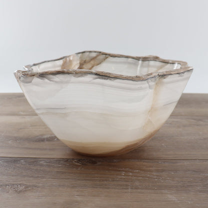 Mexican Onyx/Calcite Bowl 12"